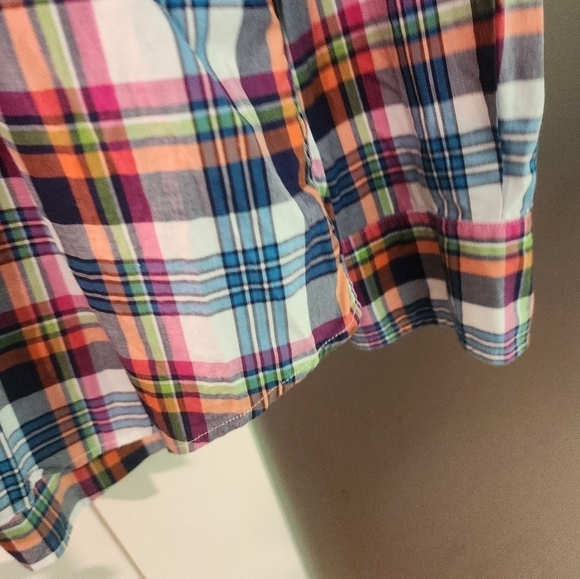 Scappino Marine 100% Cotton MultiColor Plaid Button Down - Picture 4 of 9